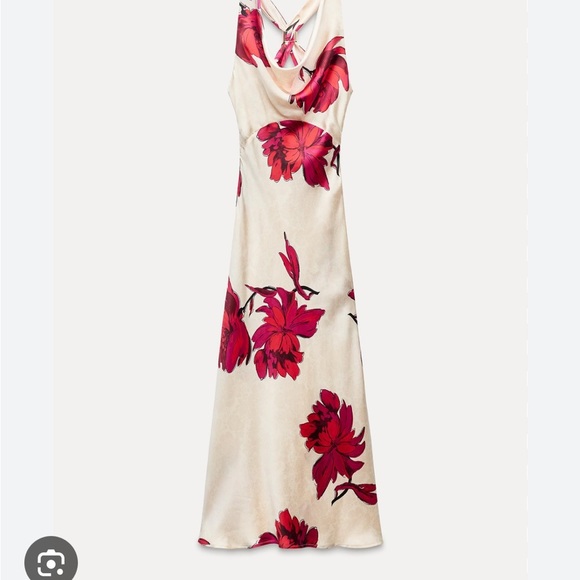 NWT Zara  dress maxi satin floral boho  SIZE XS
🚨FIRM  PRICE NO DISCOUNT - Picture 6 of 16